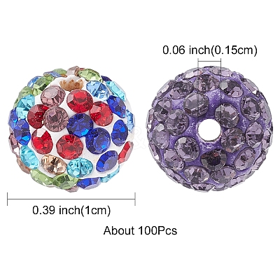 Pave Disco Ball Beads RB-YW0001-10-1