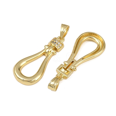 Brass Micro Pave Cubic Zirconia Pendants KK-I358-052G-1