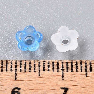Frosted Transparent Acrylic Beads OACR-N137-72J-1