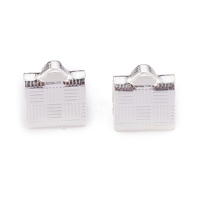 304 Stainless Steel Ribbon Crimp Ends STAS-P249-30S-1