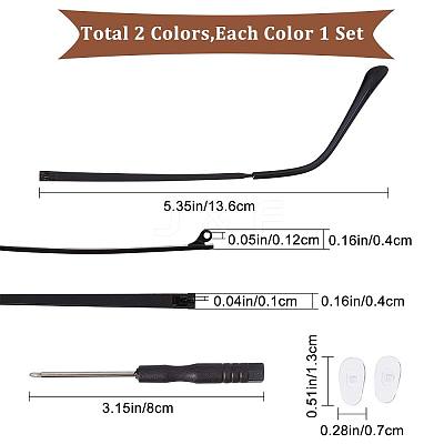 4Pcs 2 Colors Alloy Eyeglasses Arm FIND-GF0004-29-1