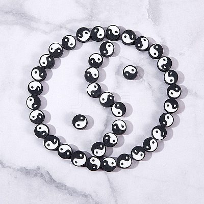 2 Strands 2 Colors Handmade Polymer Clay Beads Strand CLAY-SZ0001-16-1