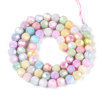 Anti-Tarnish Electroplate Glass Beads Strands EGLA-T021-6mm-15-12-1