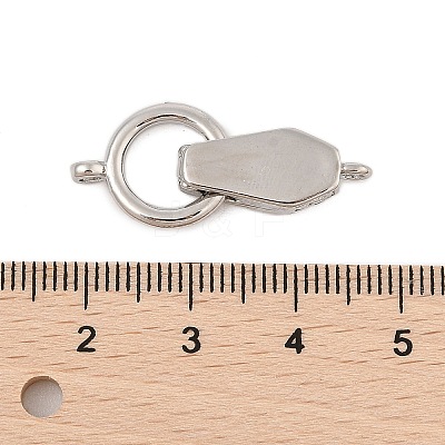 Brass Fold Over Clasps KK-L223-015P-1