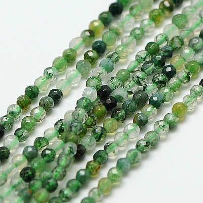 Natural Moss Agate Beads Strands G-A129-2mm-01-1