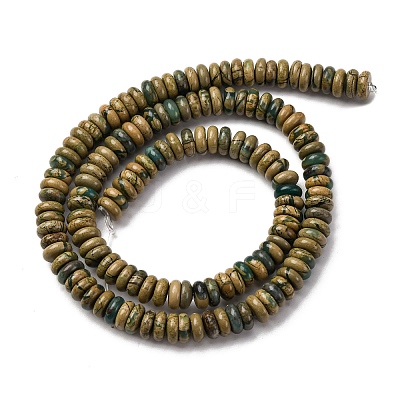 Natural Verdite Stone Beads Strands G-L624-H08-6x2mm-1