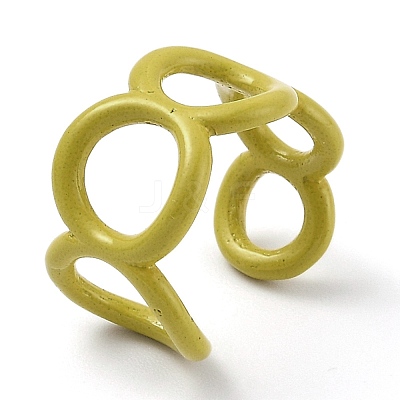 Alloy Enamel Cuff Rings RJEW-H539-07A-1