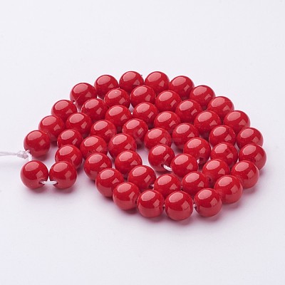 Natural Mashan Jade Round Beads Strands X-G-D263-8mm-XS31-1