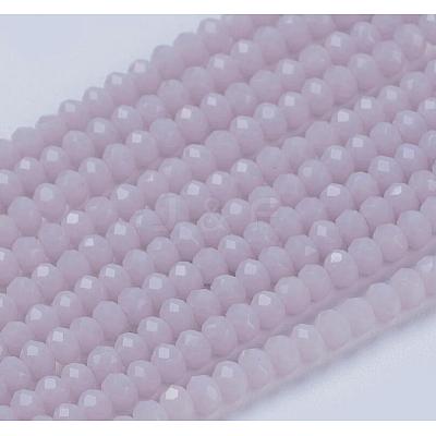 Opaque Solid Color Glass Bead Strands GLAA-F076-A12-1