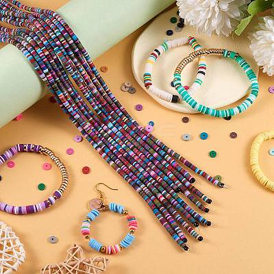 10 Strands Handmade Polymer Clay Beads Strands CLAY-SZ0001-62A-1