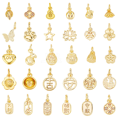 30Pcs 30 Styles Alloy Pendants FIND-PH0020-23-1