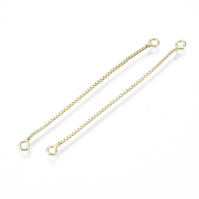 Brass Box Chain Tassel Links Connectors X-KK-R129-05G-1