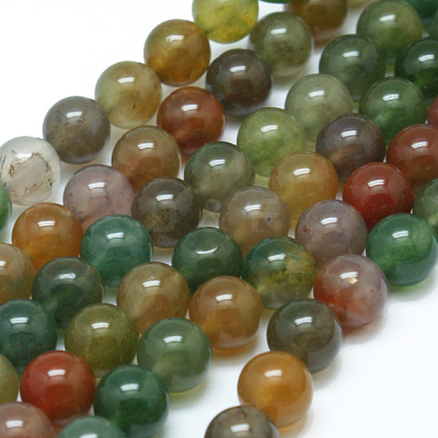 Natural Indian Agate Bead Strands G-J358-02-8mm-1