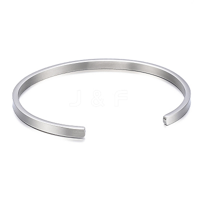 Tarnish Resistant 304 Stainless Steel Cuff Bangles BJEW-K173-02P-1