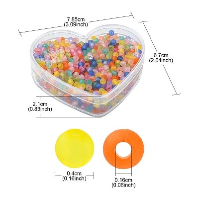 31g Frosted Transparent Acrylic Beads MACR-FS0001-37-1