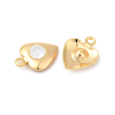Brass Glass Charms KK-P340-09G-02-1