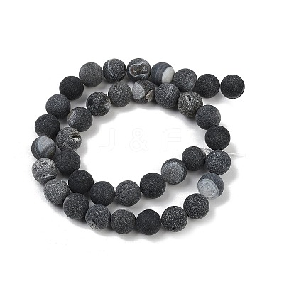 Natural Druzy Agate Beads Strands G-NH0024-A01-10mm-1