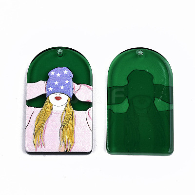 Transparent Acrylic Pendants LS-KY-T022-02-1