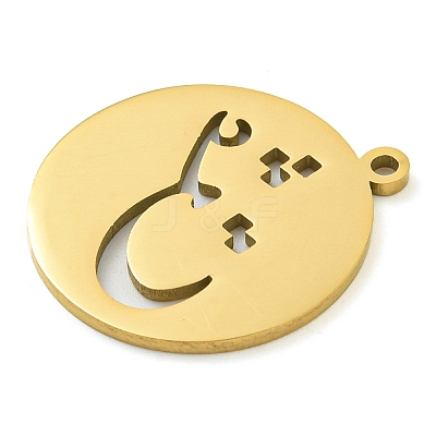304 Stainless Steel Pendants STAS-S142-07G-1
