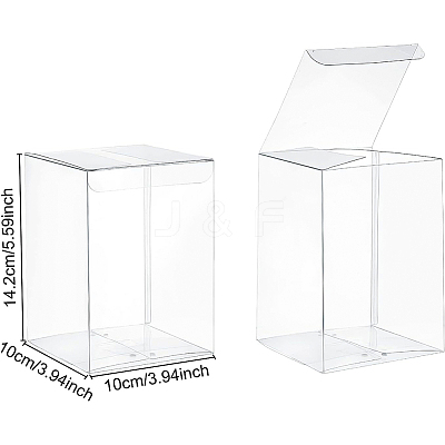 15Pcs Rectangle Transparent Plastic PVC Box Gift Packaging CON-BC0002-21A-1