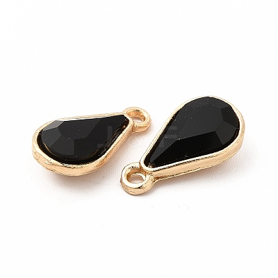 Faceted Glass Rhinestone Pendants FIND-G049-01G-07-1