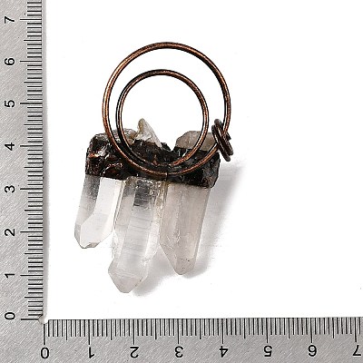 Natural Quartz Crystal Prism & Amethyst Big Pendants G-A270-02R-1