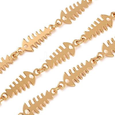 304 Stainless Steel Fishbone Link Chains SA-CBAE0F2-02G-1