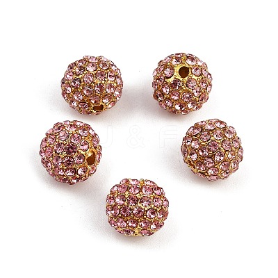 Alloy Rhinestone Beads RB-A034-10mm-A27G-1