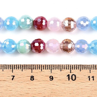 Electroplate Glass Bead Strands GLAA-Z006-01G-1