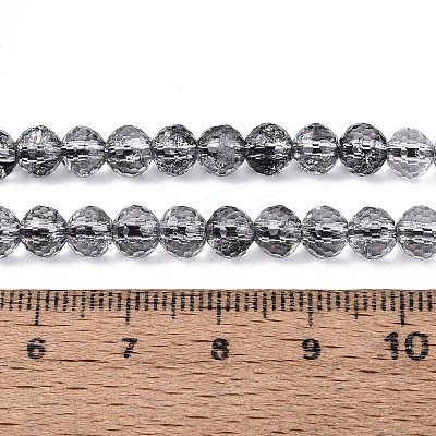 Dyed Transparent Crackle Glass Beads Strands GLAA-Q108-01A-A01-1