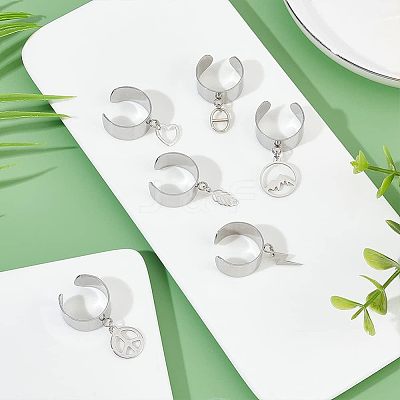 DIY Charm Cuff Ring Making Kit DIY-UN0003-69-1