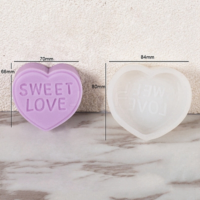 DIY Silicone Heart with Word Soap Molds PW-WG13454-12-1
