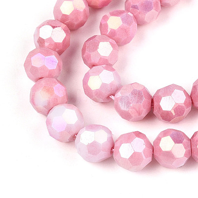 Anti-Tarnish Electroplate Glass Beads Strands EGLA-T021-10mm-15-03-1