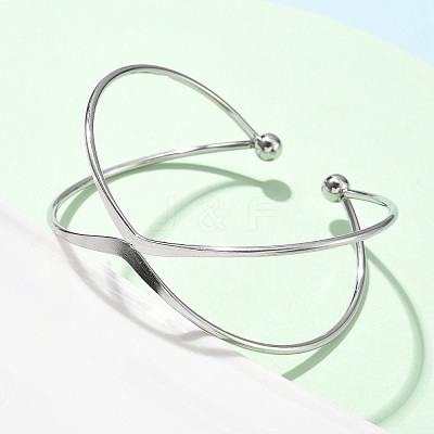 304 Stainless Steel Cuff Bangles BJEW-L682-033P-1