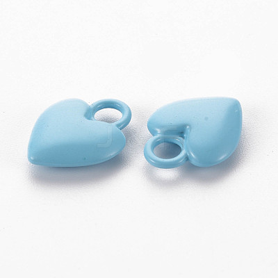 Spray Painted Alloy Charms PALLOY-Q433-032E-RS-1