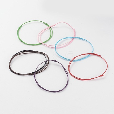 Adjustable Waxed Cord Bracelets BJEW-JB02133-1