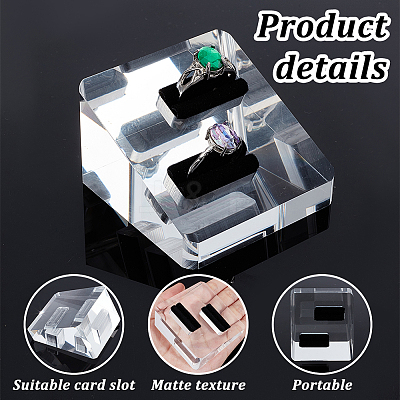Acrylic & Lint Ring Display RDIS-WH0019-10-1