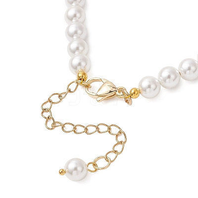 Shell Pearl Beaded Bracelets for Women BJEW-JB12960-1