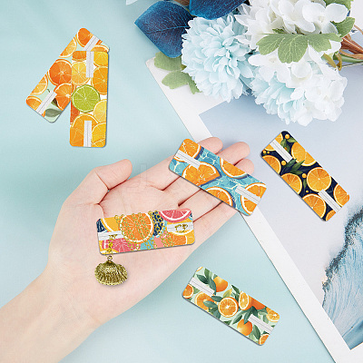 6Pcs 6 Styles Felt Printed Necklace Display Cards Sets CDIS-WH0035-014-1