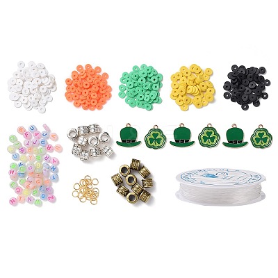 DIY Saint Patrick's Day Polymer Clay Beads Bracelet Making kit DIY-TZ0001-11-1