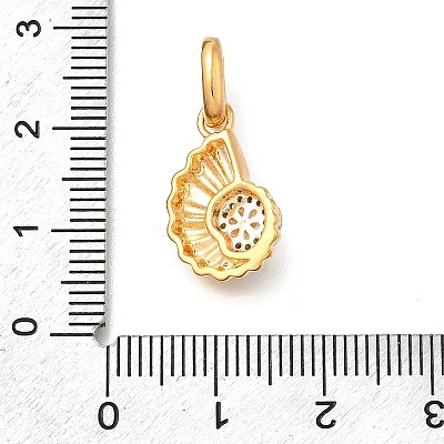 Brass Micro Pave Cubic Zirconia Pendants KK-S517-01C-G-1