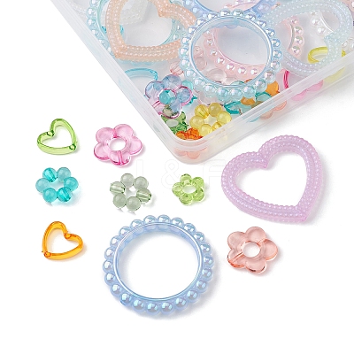 60Pcs 6 Style Acrylic Bead Frame SACR-FS0001-14-1