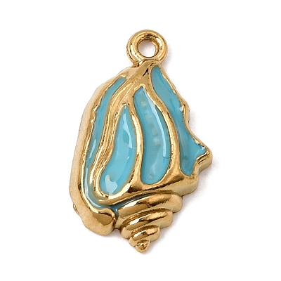 304 Stainless Steel Enamel Pendants SA-CBA7FC1-10G-01-1