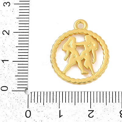 Twelve Constellations Alloy Pendants PALLOY-Q006-01G-G-1
