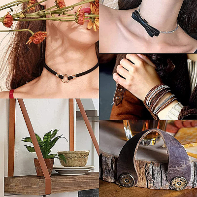 3Pcs Flat Leather Jewelry Cord WL-GF0001-16A-01-1