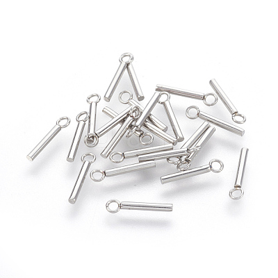 Tarnish Resistant 202 Stainless Steel Pendants STAS-F186-03P-1.5x10mm-1