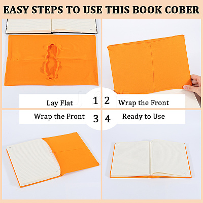 3Pcs Elastic Fabric Book Covers AJEW-CP0006-14D-1