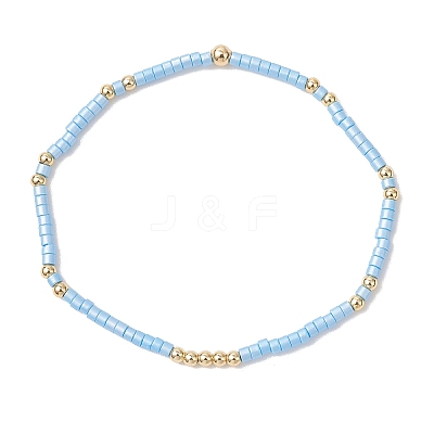 2Pcs Glass Seed Beaded Stretch Bracelets Sets for Women BJEW-MZ00296-02-1