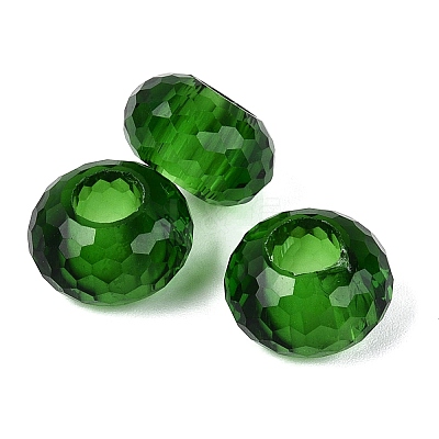 Transparent Glass European Beads GPDL-Q024-14mm-A05-1
