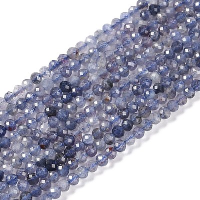 Natural Iolite Beads Strands LS-G-N342-32-1